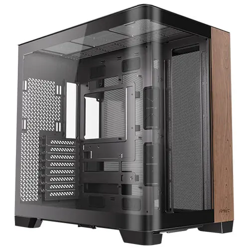 Antec C8 Curve Wood Full Tower Nero, Trasparente, Legno