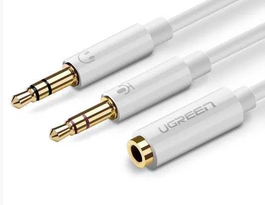 Ugreen 20897 cavo audio 0,2 m 2 x 3.5mm 3.5mm Bianco