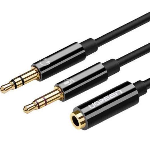 Ugreen 20898 cavo audio 0,2 m 2 x 3.5mm 3.5mm Nero