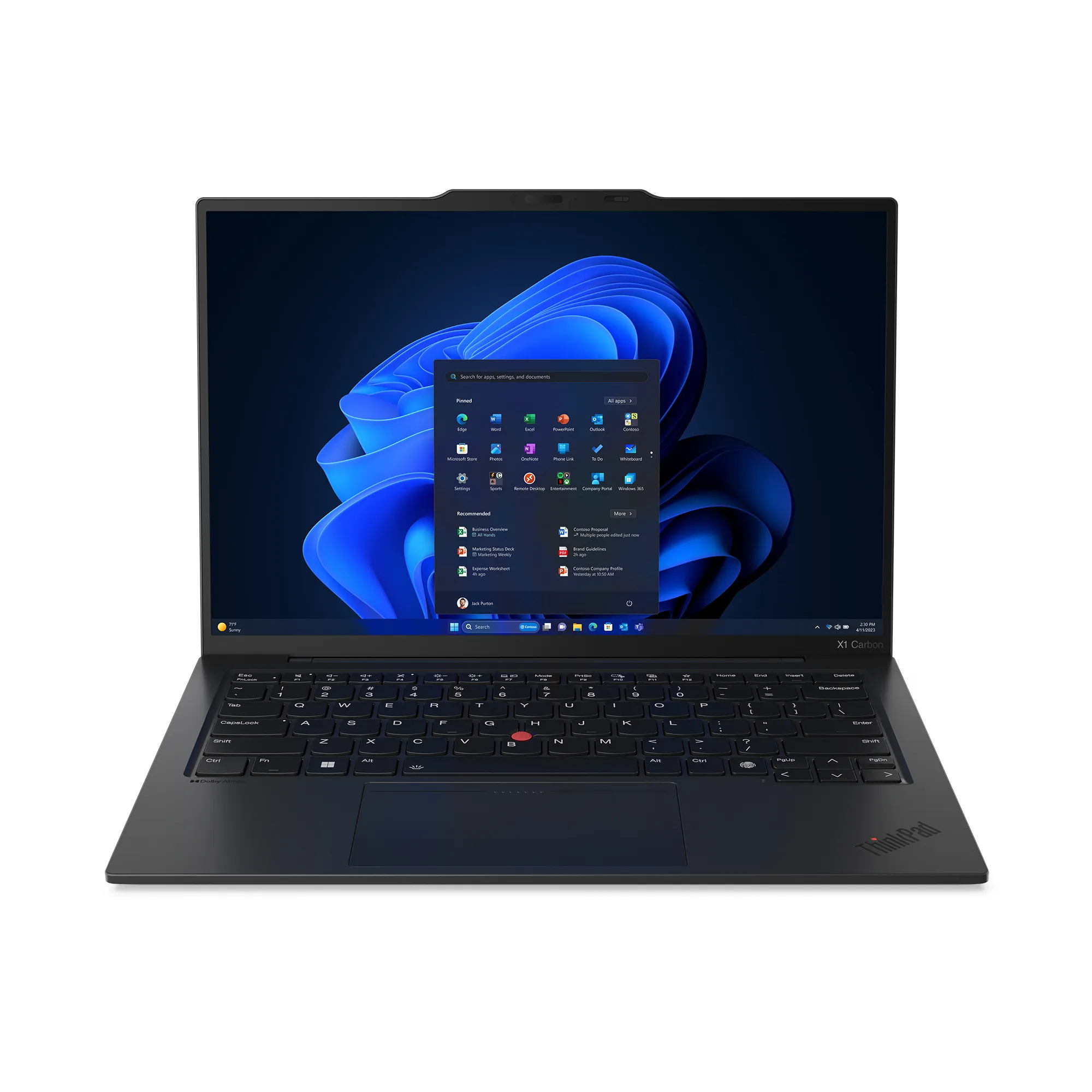 Lenovo ThinkPad X1 Carbon Gen 12 Intel Core Ultra 7 155U Notebook 35,6 cm (14") WUXGA 32 GB LPDDR5x-SDRAM 2 TB SSD Wi-Fi 6E (802.11ax) Windows 11 Pro Nero