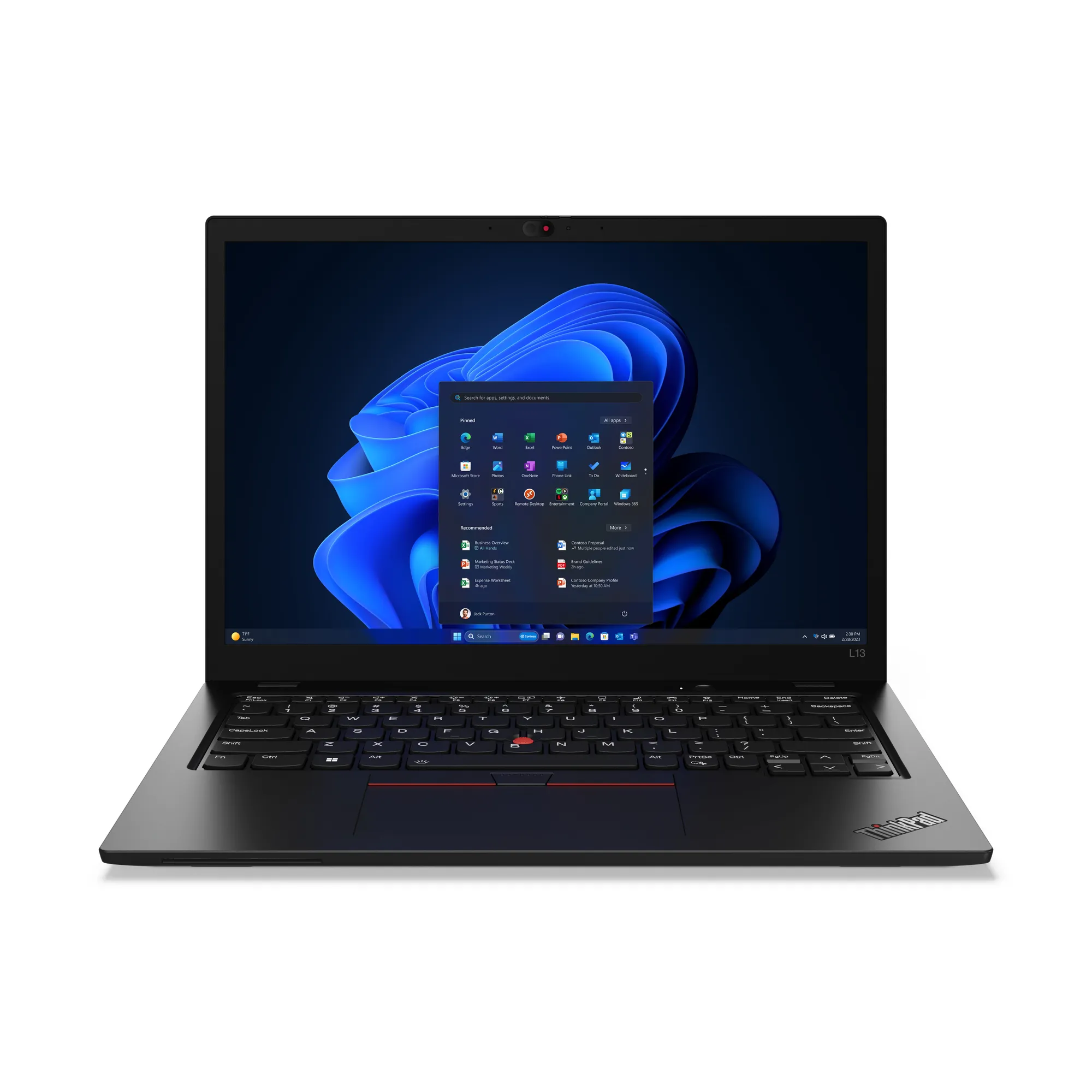 Lenovo ThinkPad L13 Intel Core Ultra 5 125U Notebook 33,8 cm (13.3") WSXGA 16 GB LPDDR5-SDRAM 512 GB SSD Wi-Fi 6E (802.11ax) Windows 11 Pro Nero