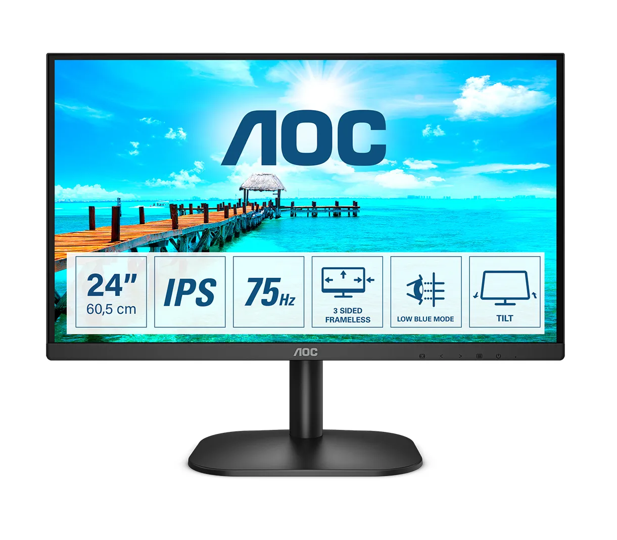 AOC B2 24B2XH/EU LED display 60,5 cm (23.8") 1920 x 1080 Pixel Full HD Nero