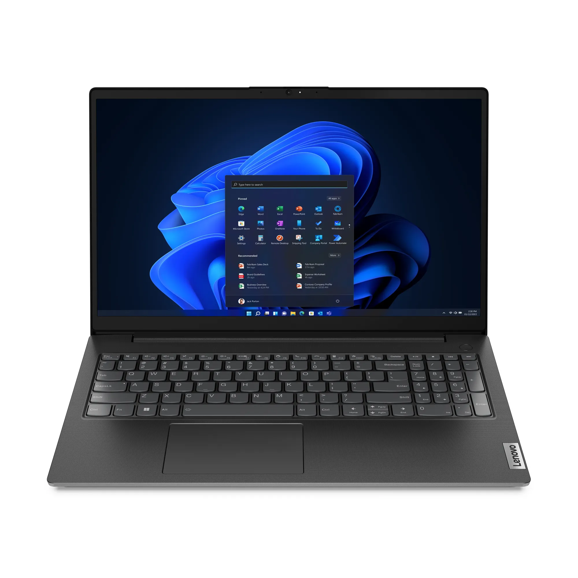 Lenovo V V15 AMD Ryzen™ 5 5625U Notebook 39,6 cm (15.6") Full HD 8 GB DDR4-SDRAM 256 GB SSD Wi-Fi 5 (802.11ac) Windows 11 Pro Nero