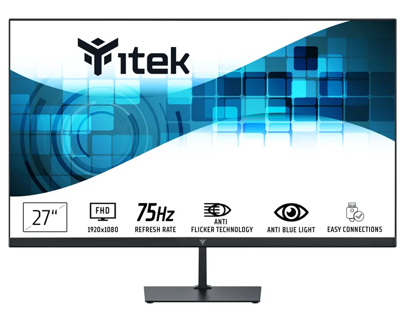 itek GWF Monitor PC 68,6 cm (27") 1920 x 1080 Pixel Full HD LED Nero