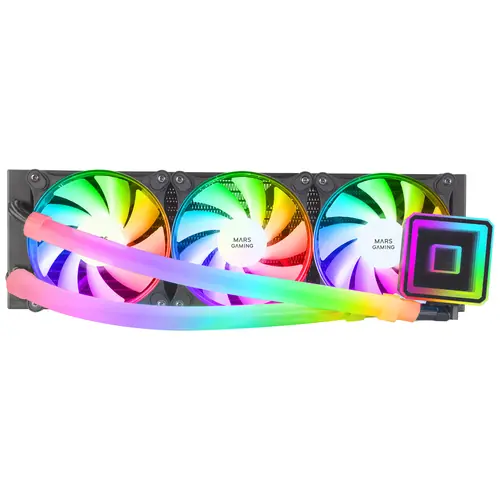 Mars Gaming ML-ULTRA360 ARGB Liquid Cooler con 3 Ventole PWM FDB ARGB, Tubi ARGB