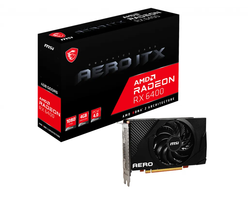 MSI AERO ITX Radeon RX 6400 4G AMD 4 GB GDDR6