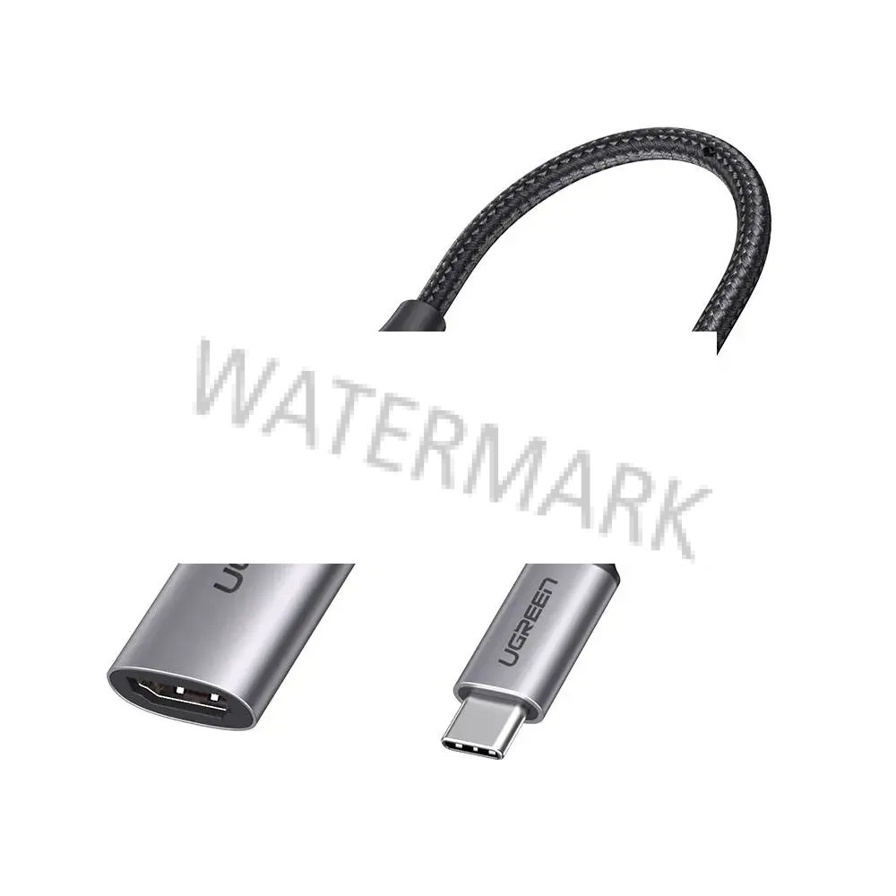 Ugreen 70444 cavo e adattatore video HDMI tipo A (Standard) USB tipo-C Alluminio, Nero