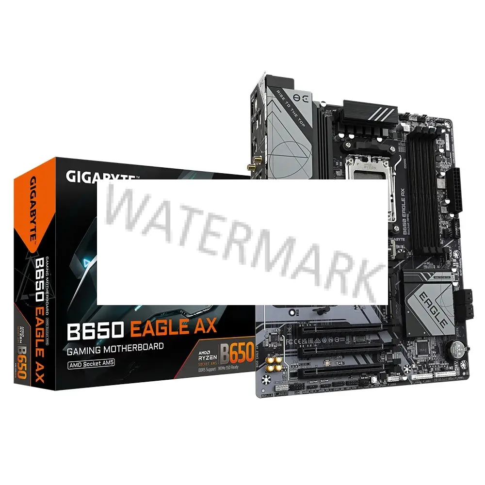 GIGABYTE B650 EAGLE AX Scheda madre - AMD Ryzen serie 9000, VRM a 12+2+2 fasi, fino a 7600 MHz DDR5 (OC), 1xPCIe 5.0 + 2xPCIe 4.0 M.2, LAN GbE, WIFI 6E, USB 3.2 Gen 2