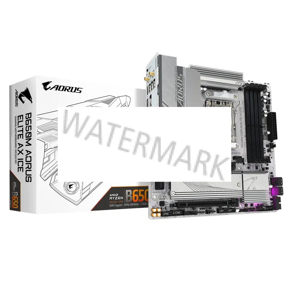 GIGABYTE B650M AORUS ELITE AX ICE Scheda madre - AMD Ryzen serie 9000, VRM a 12+2+2 fasi, fino a 8000 MHz DDR5 (OC), 1xPCIe 5.0 + 1xPCIe 4.0 M.2, LAN 2,5 GbE, WIFI 6E, USB 3.2 Gen 2x2