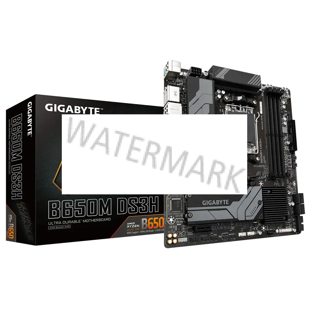 GIGABYTE B650M DS3H Scheda madre - AMD Ryzen serie 9000, VRM a 6+2+1 fasi, fino a 8000 MHz DDR5 (OC), 2xPCIe 4.0 M.2, LAN 2,5 GbE, USB 3.2 Gen 2