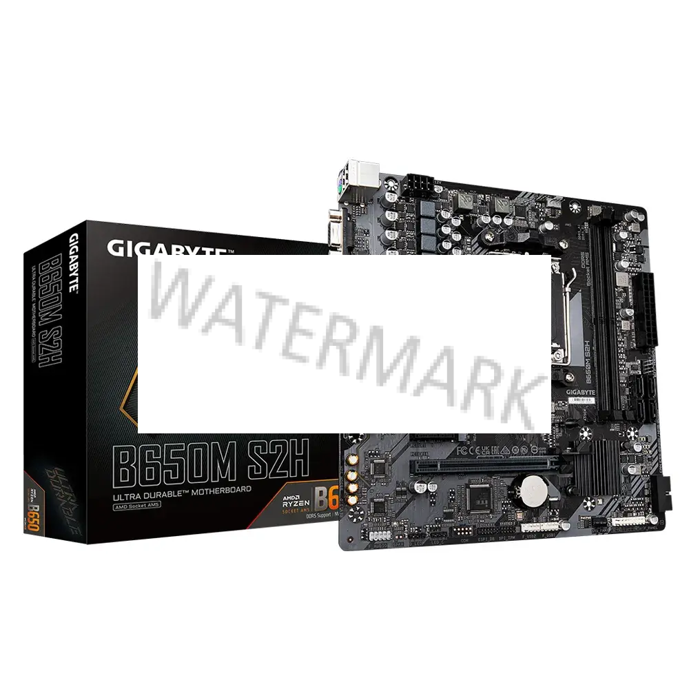 GIGABYTE B650M S2H Scheda madre - AMD Ryzen serie 9000, VRM a 5+2+2 fasi, fino a 6400 MHz DDR5 (OC), 1xPCIe 4.0 M.2, LAN GbE, USB 3.2 Gen 1