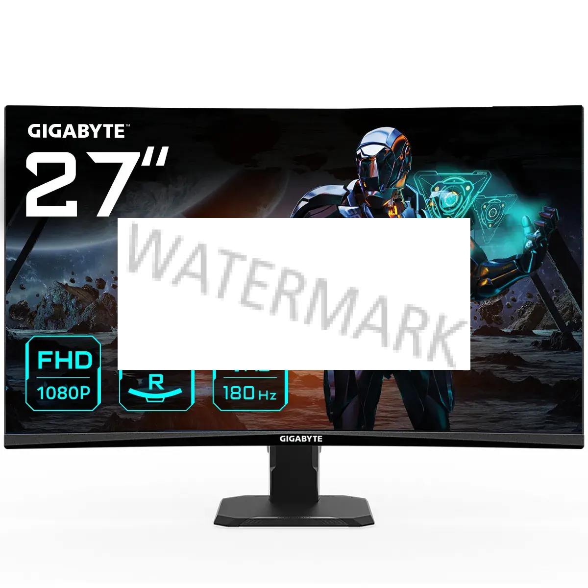 GIGABYTE GS27FC 27" Monitor da Gioco Curvo FHD - 1920 x 1080, 1500R, 180Hz, 1 ms, 250 cd/m², FreeSync Premium, HDR Ready, HDMI 2.0, Displayport 1.4