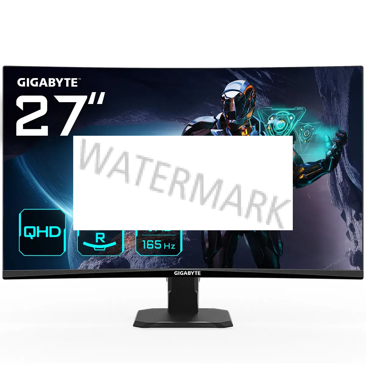 GIGABYTE GS27QC 27" Monitor da Gioco Curvo QHD - 2560 x 1440, 1500R, 165Hz, 1ms, 250 cd/m², FreeSync Premium, HDR Ready, HDMI 2.0, Displayport 1.4