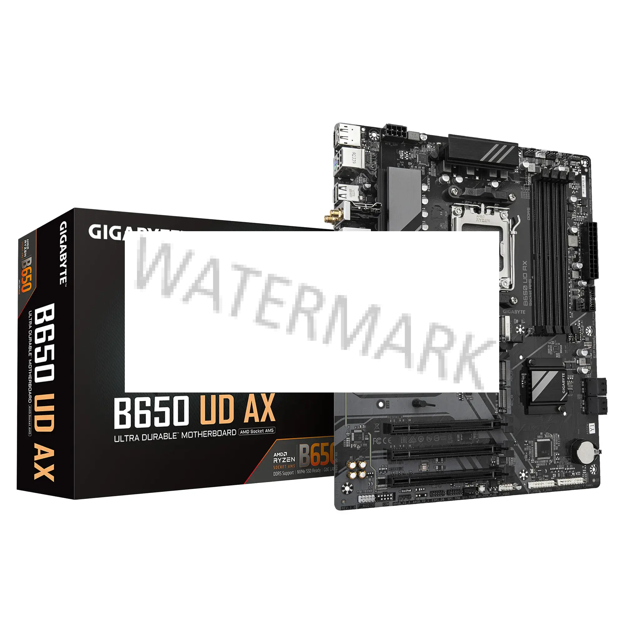 GIGABYTE B650 UD AX Scheda Madre - Supporta CPU AMD Ryzen Serie 9000, VRM a 6+2+2 fasi, fino a 7600MHz DDR5 (OC), 1x PCIe 5.0 + 2x PCIe 4.0 M.2, LAN GbE, Wi-Fi 6, USB 3.2 Gen 2