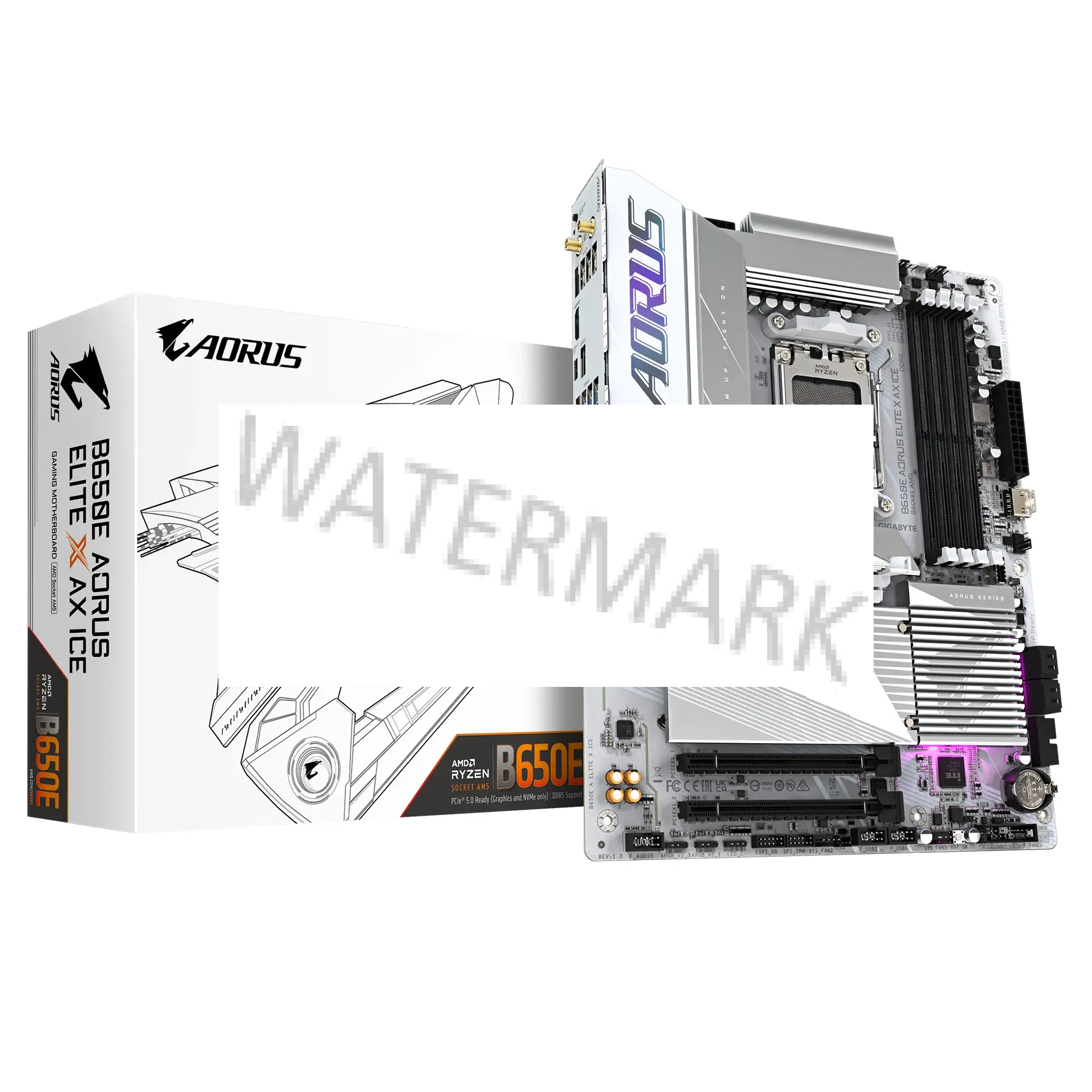 GIGABYTE B650E AORUS ELITE X AX ICE Scheda madre - AMD Ryzen serie 9000, VRM a 12+2+2 fasi, fino a 8000 MHz DDR5 (OC), 1xPCIe 5.0 + 2xPCIe 4.0 M.2, LAN 2,5 GbE, WIFI 6E, USB 3.2 Gen 2