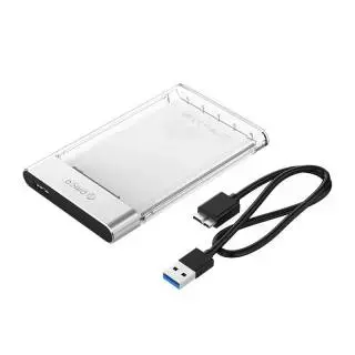 ORICO 2129U3-CR-BP contenitore di unità di archiviazione Box esterno HDD/SSD Nero, Argento, Trasparente 2.5"