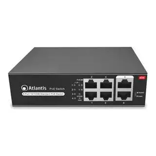 Atlantis Land NetPower F6P4-65W Switch Fast Ethernet PoE 4 porte