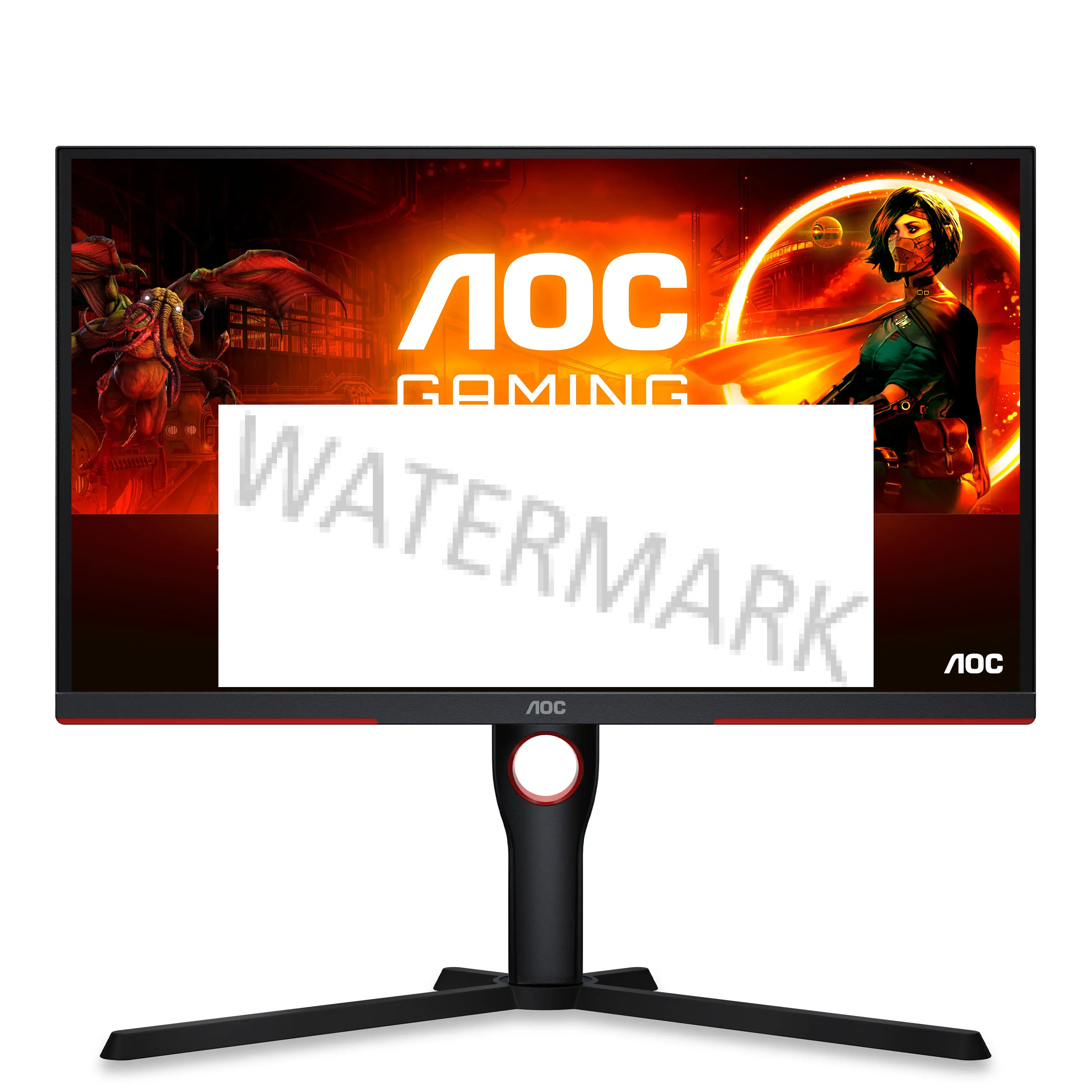 AOC G3 25G3ZM/BK Monitor PC 62,2 cm (24.5") 1920 x 1080 Pixel Full HD Nero, Rosso