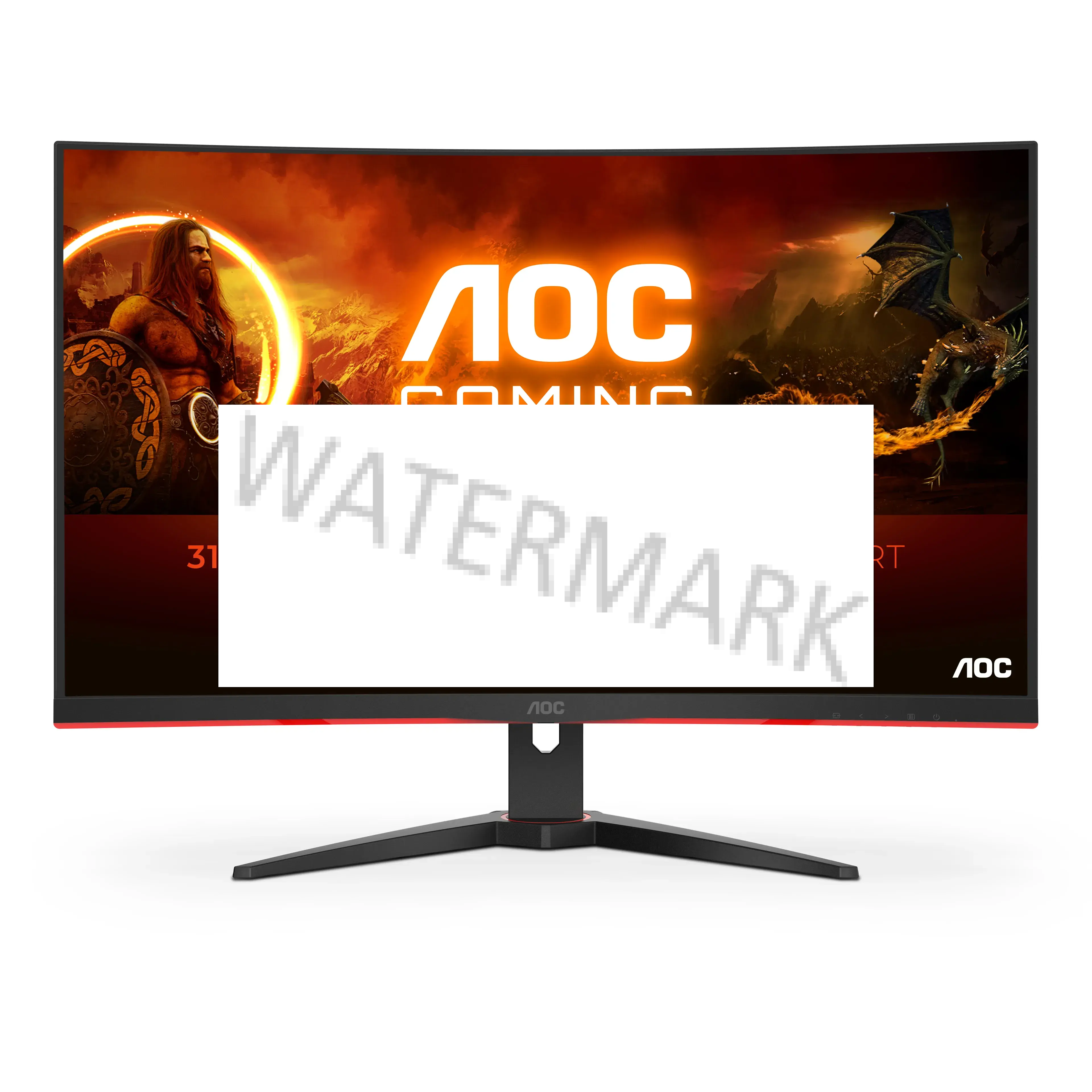 AOC G2 CQ32G2SE/BK LED display 80 cm (31.5") 2560 x 1440 Pixel 2K Ultra HD Nero, Rosso