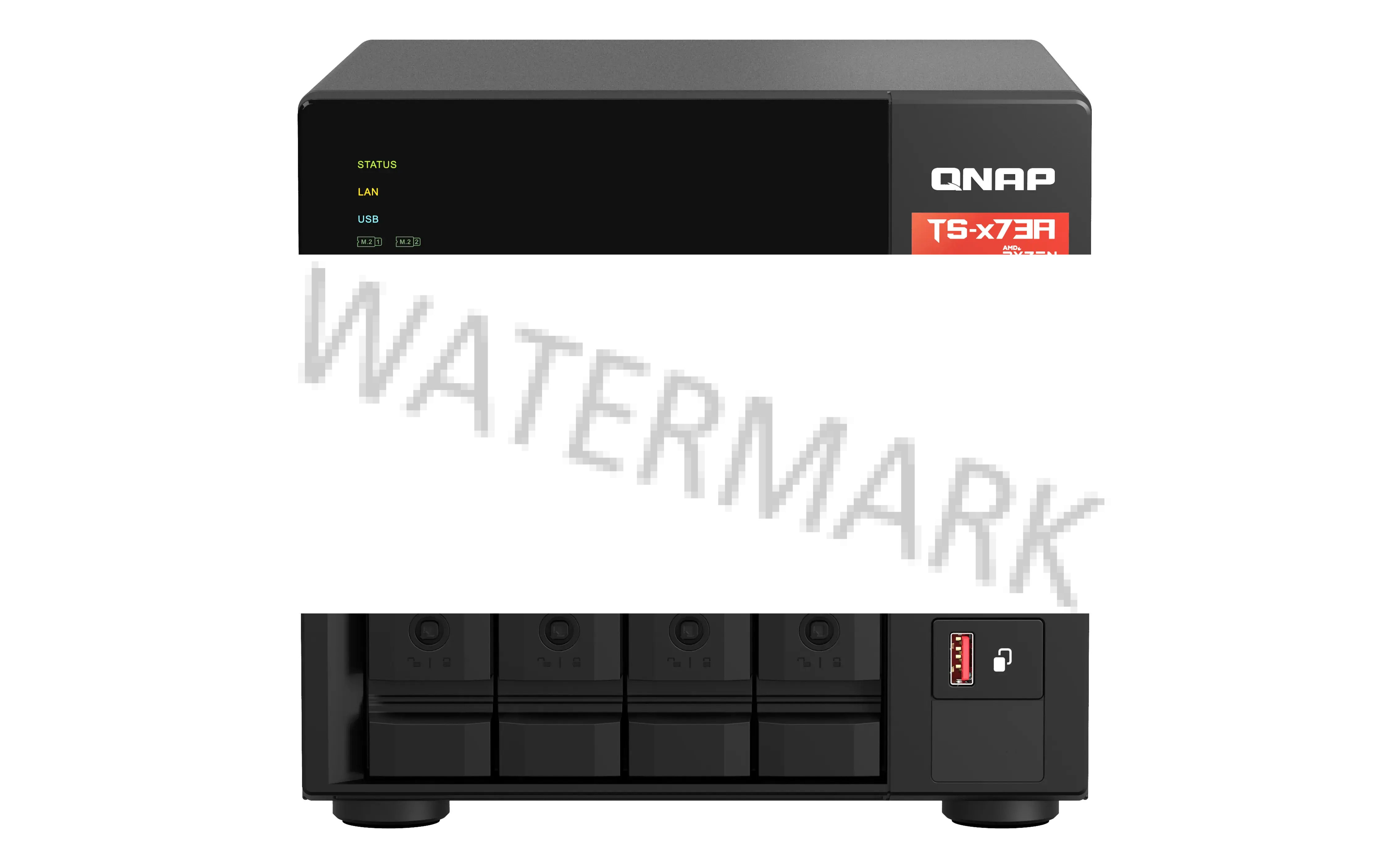 QNAP TS-473A NAS Tower Ryzen™ Embedded V1500B 8 GB DDR4 QNAP Turbo System Nero