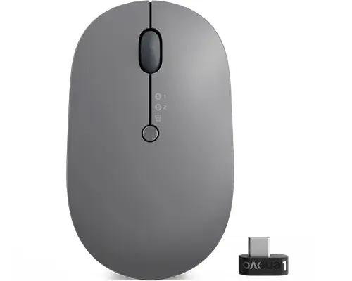 Lenovo Go Multi-Device mouse Ufficio Ambidestro RF senza fili + Bluetooth Ottico 2400 DPI