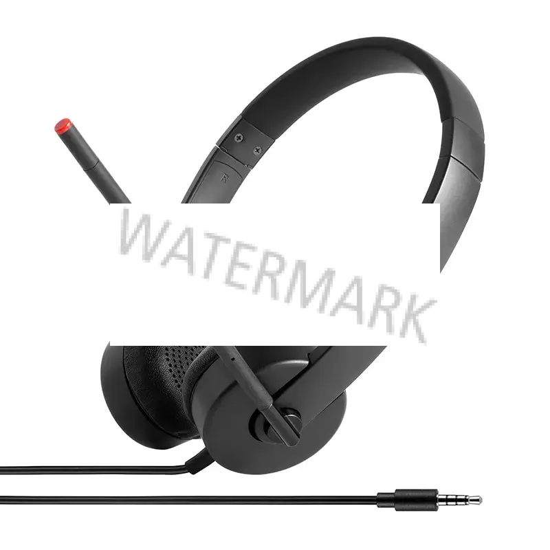 Lenovo Stereo Analog Auricolare Cablato A Padiglione Ufficio Nero