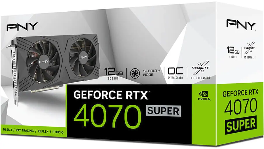 PNY GeForce RTX 4070 SUPER VERTO Overclocked Dual Fan DLSS 3 NVIDIA 12 GB GDDR6X